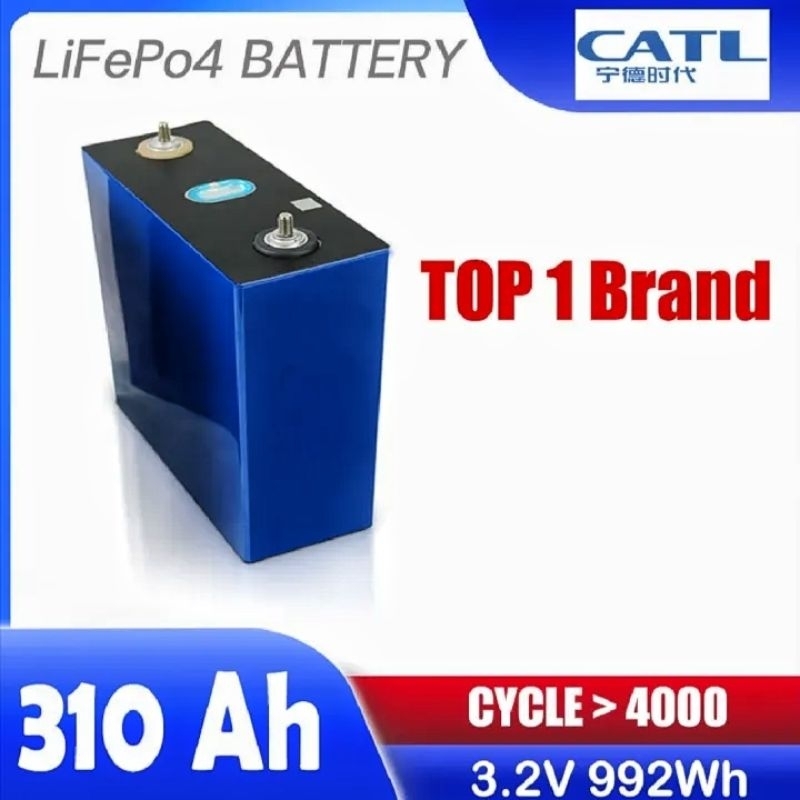 แบตเตอรี่ลิเธียมฟอสเฟต CATL 3.2v 310Ah 314Ah แบตใหม่ แถมฟรีน๊อตบัตบาร์ ลดก้อนละ100฿ทักแชทมานะ