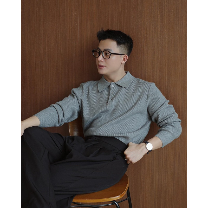 Men’s Sweaters With Buttons เสื้อสเวตเตอร์แขนยาวแต่งกระดุม