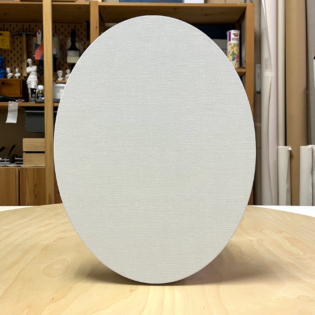 ARTISTS' OVAL CANVAS PANEL / โครงเฟรมปิดไม้อัดเบริช์รูปวงรีพร้อมขึงผ้าแคนวาส