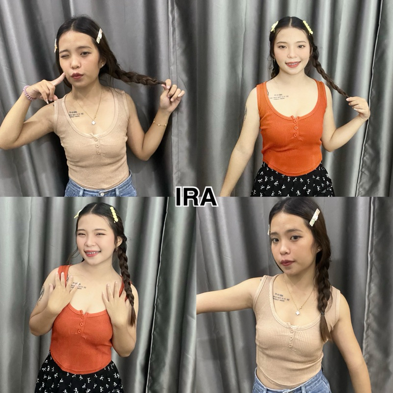 BY IRA ท็อปไหมพรมคอยู แขนกุด คอเว้าเผ็ชๆ ใส่กับอะไรก็สวย แซ่บบบบ แมชง่าย ๆได้ลุคแบบเปรี้ยวๆสับๆ