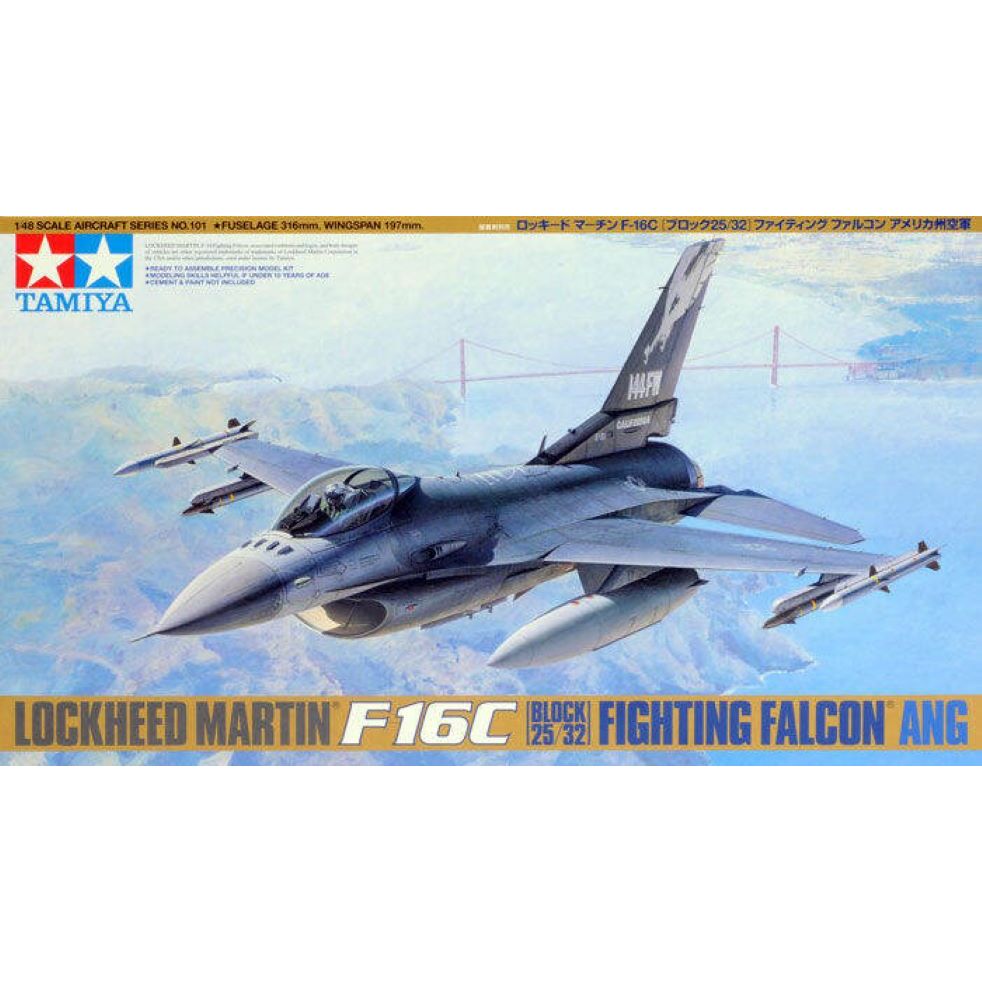 พลาสติก โมเดล ประกอบ TAMIYA สเกล 1/48 F-16C (Block 25/32) Fighting Falcon (61101)