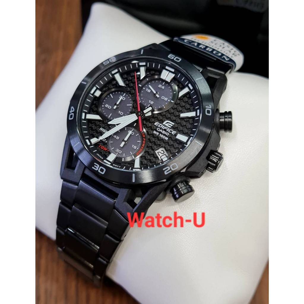 Casio Edifice SOLAR CHRONOGRAPH CARBON นาฬิกาข้อมือผู้ชาย EQS-960 รุ่น EQS-960DC-1 / EQS-960DC-1A