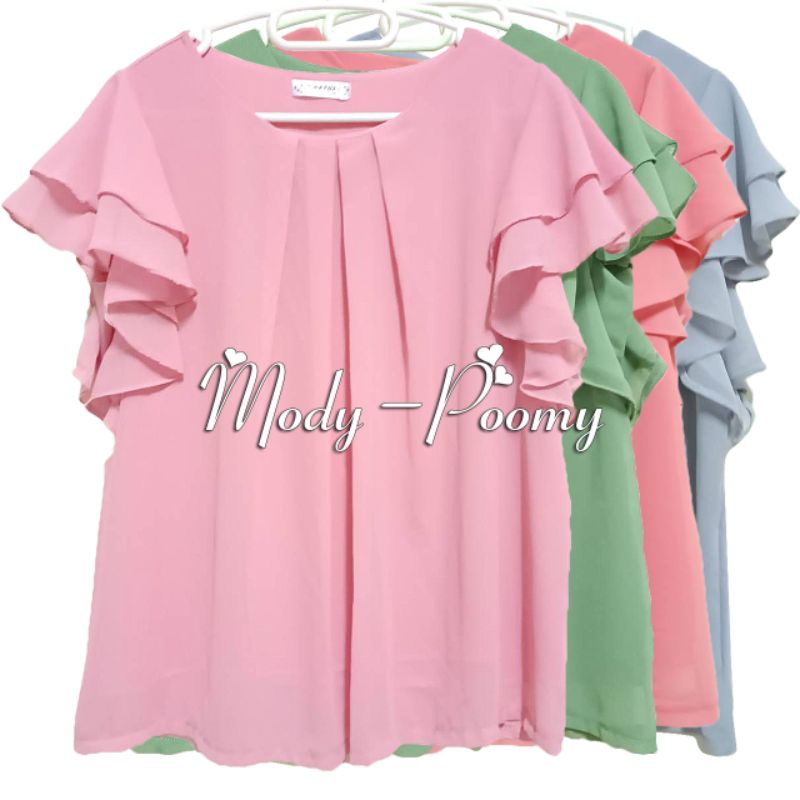 เสื้อชีฟองพริ้วสวย พร้อมส่ง