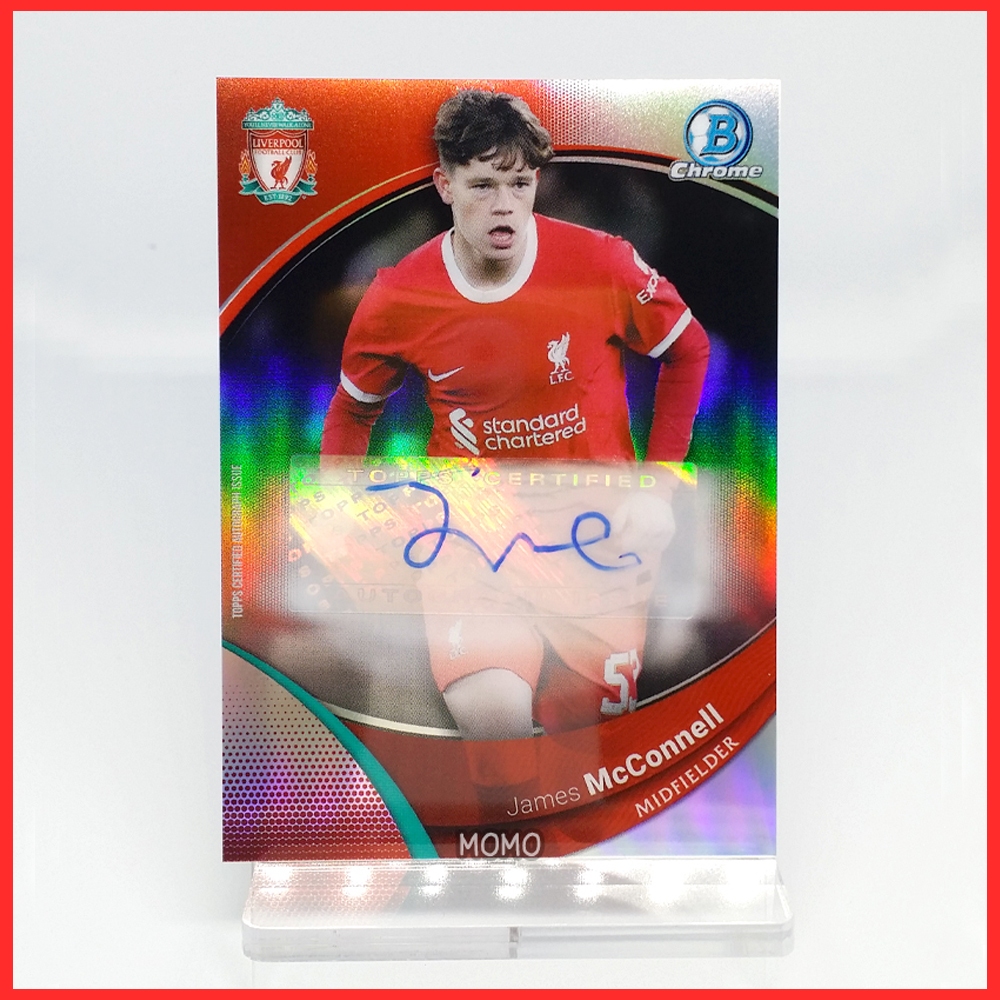 การ์ดฟุตบอล ลิเวอร์พูล ลายเซ็น James McConnell 2023-24 Topps Chrome Liverpool การ์ดบอล