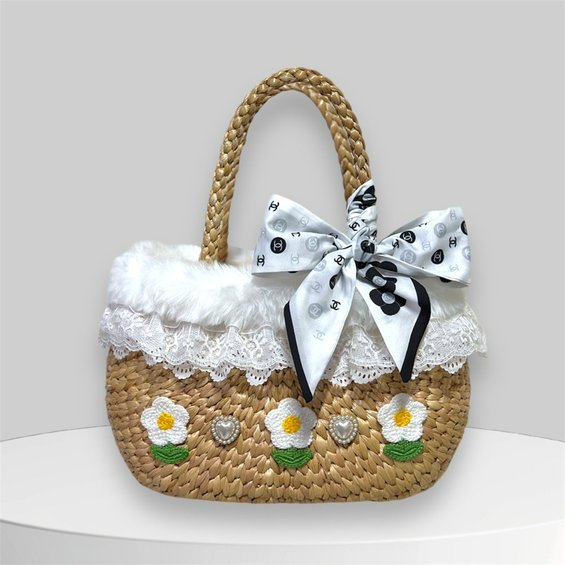 Buddy Bag กระเป๋าสานออกแบบเองได้ ติดอักษรเลือกสีได้ เลือกของตกแต่งได้