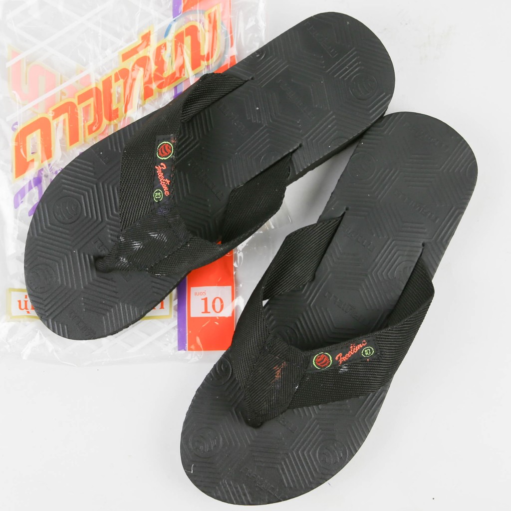 รองเท้าแตะรองเท้าดาวเทียมสายผ้า รองเท้าหูหนีบผ้าในตำนาน Made in Thailand วัยรุ่นนิยมชอบใส่เบาสบาย