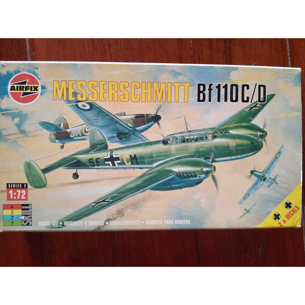 Vintage Airfix 1/72 Messerschmitt Bf 110 C/D, No.02006