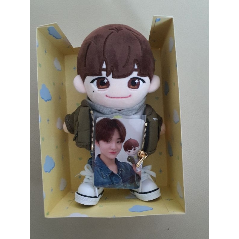 พร้อมส่ง(มือสอง)ตุ๊กตาTREASURE PLUSH DOLL💙แถมการ์ดJihoon1ใบ