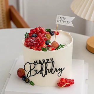 Baker Tree ธงปักเค้ก Happy Birthday ป้ายวันเกิดปักเค้ก แพ็ค 5 ชิ้น