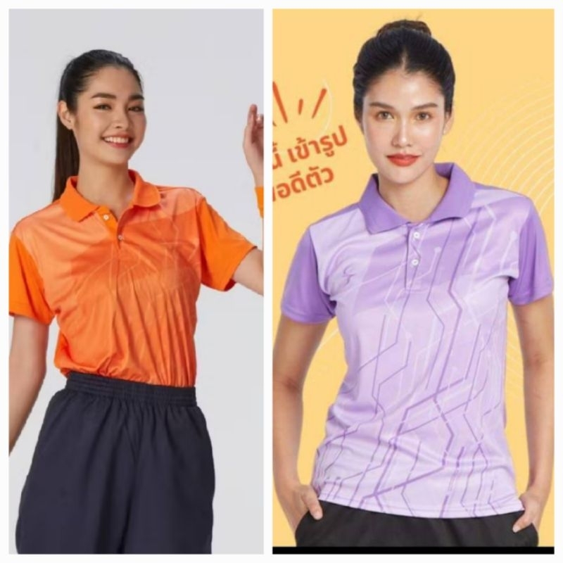 SPORT DAY  เสื้อกีฬาหญิง  เสื้อคอปกหญิง  SA303 *ทรงเข้ารูปให้สั่งเผื่อไซด์** NR305