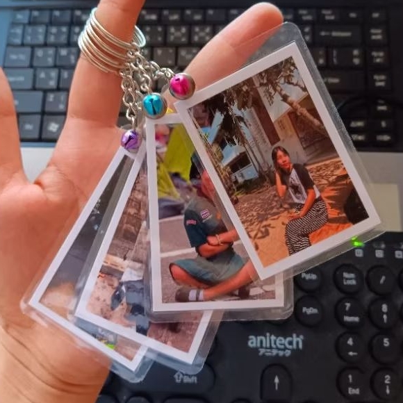 พวงกุญแจเคลือบ ใส่รูปตัวเอง ใสรูปดาราหรือไอดอลที่ชอบได้จ้า