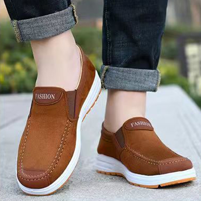 Leyoo รุ่นยอดฮิต รองเท้าผ้าใบแฟชั่นผู้ชาย ทรงสลิปออน ไร้เชือก ใส่ง่าย สะดวกสบาย มีหลายสีให้เลือก ราคาดี ใครไม่มีโคตรเอาท