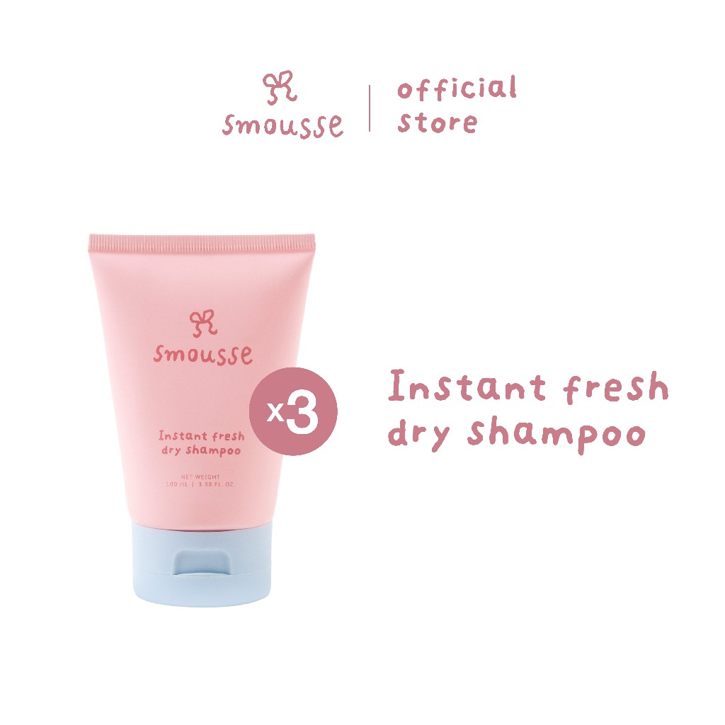 (3pcs.)smousse instant fresh dry shampoo blooming breeze 100ml สมูส อินสแตนซ์ เฟรช ดราย แชมพู