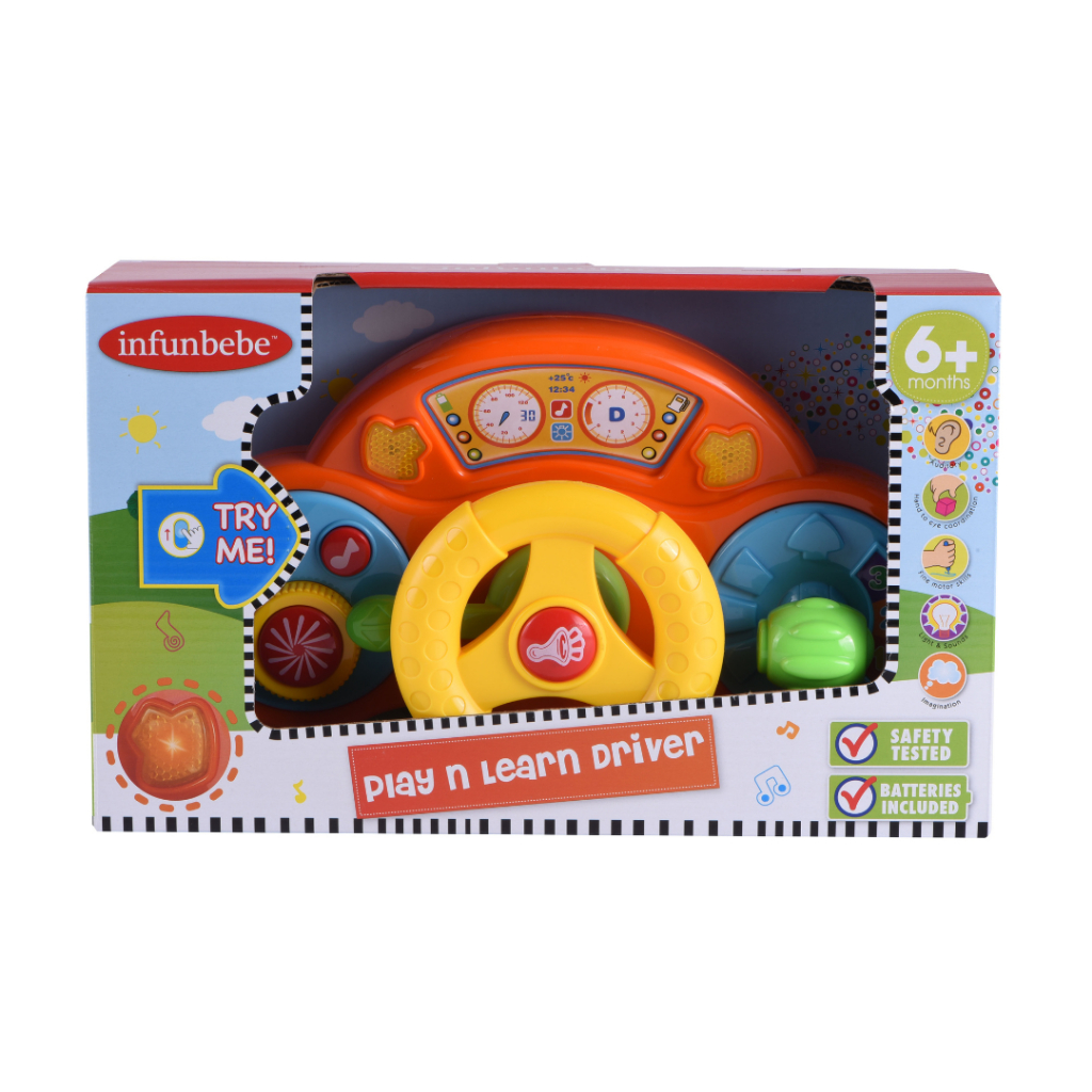 Wel-B x Infunbebe Play n Learn Driver (พวงมาลัยบังคับของเล่น) - ของเล่นเด็ก พวงมาลัยรถ พวงมาลัยรถของ