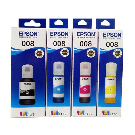 Epson หมึกเบอร์ 008 Black / Cyan / Magenta / Yellow ink bottle (Pigment)