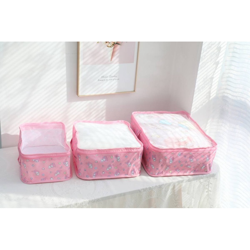 กระเป๋า จัดระเบียบ 6 ชิ้น ลายการ์ตูน ชุดเซ็ตกระเป๋าเดินทาง travel set
