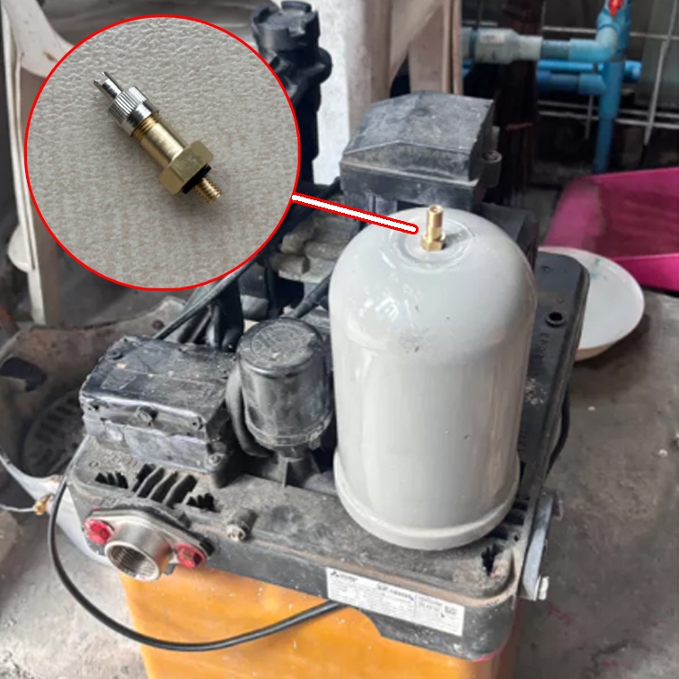 จุ๊บเติมลม ปั๊มน้ำ HITACHI,mitsubishi ถังไนโตรเจน ปั๊มน้ำ + แถมโอริง (พร้อมจุกสำหรับขันศรไส้ไก่)