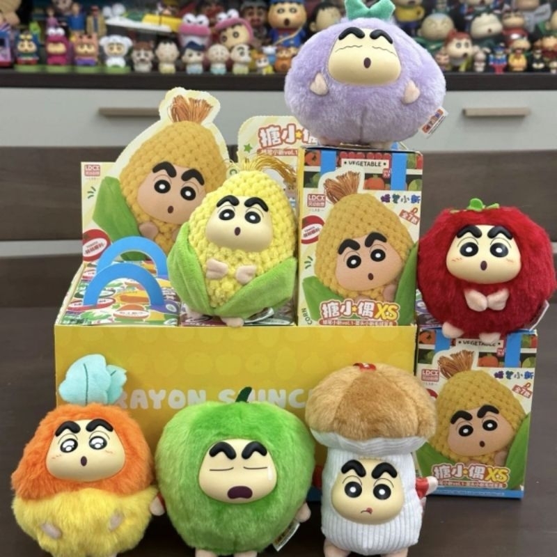 พร้อมส่ง​ พวงกุญแจ​ กล่องสุ่ม​ ชินจัง​ ผัก​ ผลไม้