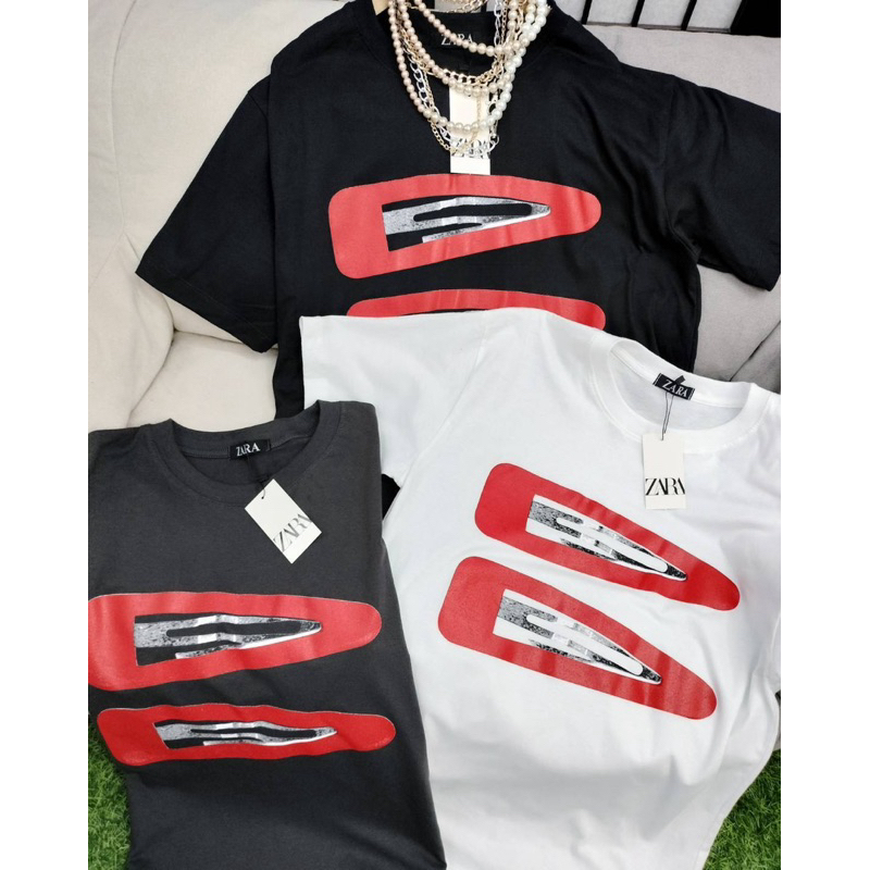 SIS.ON | พร้อมส่ง Oversize เสื้อยืดโอเวอร์ไซส์ No.23 กิ๊บแดง