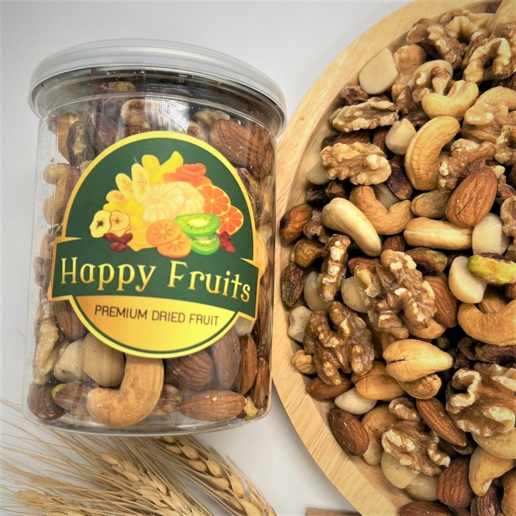 Mixed Nuts ธัญพืชรวม 5 ชนิด อบไม่ใช้น้ำมัน พิสตาชิโอ แมคคาเดเมีย วอลนัท มะม่วงหิมพานต์จัมโบ้ อัลมอนด
