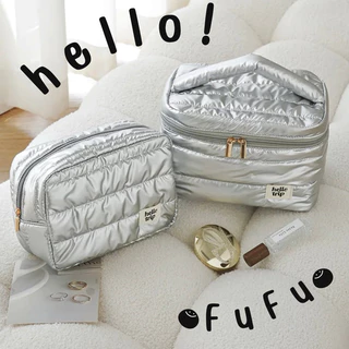 ร้านส่งไว กระเป๋าเครื่องสำอาง Hello Trip FUFU ดีไซน์เรียบหรู ใบใหญ่ นุ่มนิ่มกันน้ำ กันกระแทกได้ดี