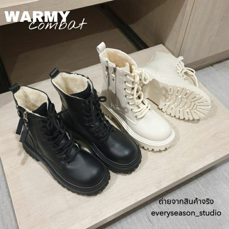 ANKLE WARMIE BOOTS รองเท้าบูทกันหนาว บุขนนุ่ม น้ำหนักเบา