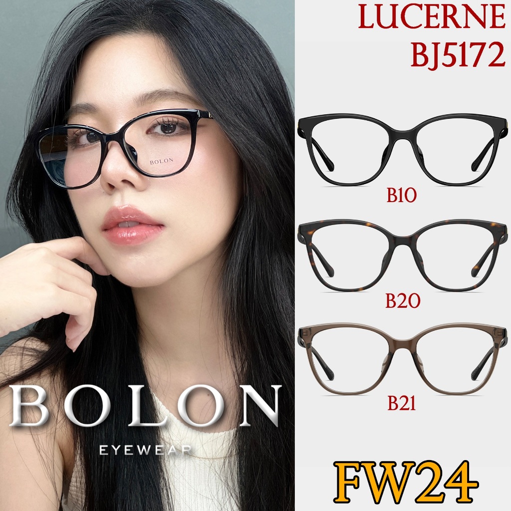 FW24 BOLON กรอบแว่นสายตา รุ่น BJ5172 B10 B21 B21 [ฺTR] แว่นของญาญ่า แว่นสายตา สายตาสั้น สายตายาว