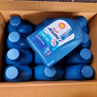 น้ำมันเครื่องรถมอเตอร์ไซร์กึ่งสังเคาะ ยี่ห้อ Shell ADVANCE AX7 10W-40 0.8ML มีสต๊อก พร้อมส่งด่วน