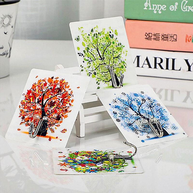ตะขออเนกประสงค์ 10pcs ตะขอสำหรับตกแต่งบ้าน แขวนของใช้ ความจุแบริ่งที่แข็งแกร่ง หลากหลายสี