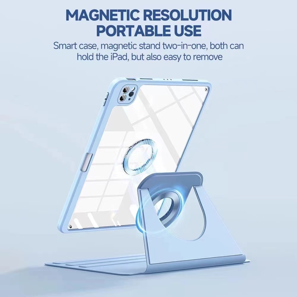 เคสไอแพด หมุนได้360 องศาอะคริลิคหลังใส สําหรับรุ่น Air6/7 Air5 Air4 10.9 Air1/2 Gen5/6/7/8/9 10.2 Gen10 Gen11 10.9 Pro11