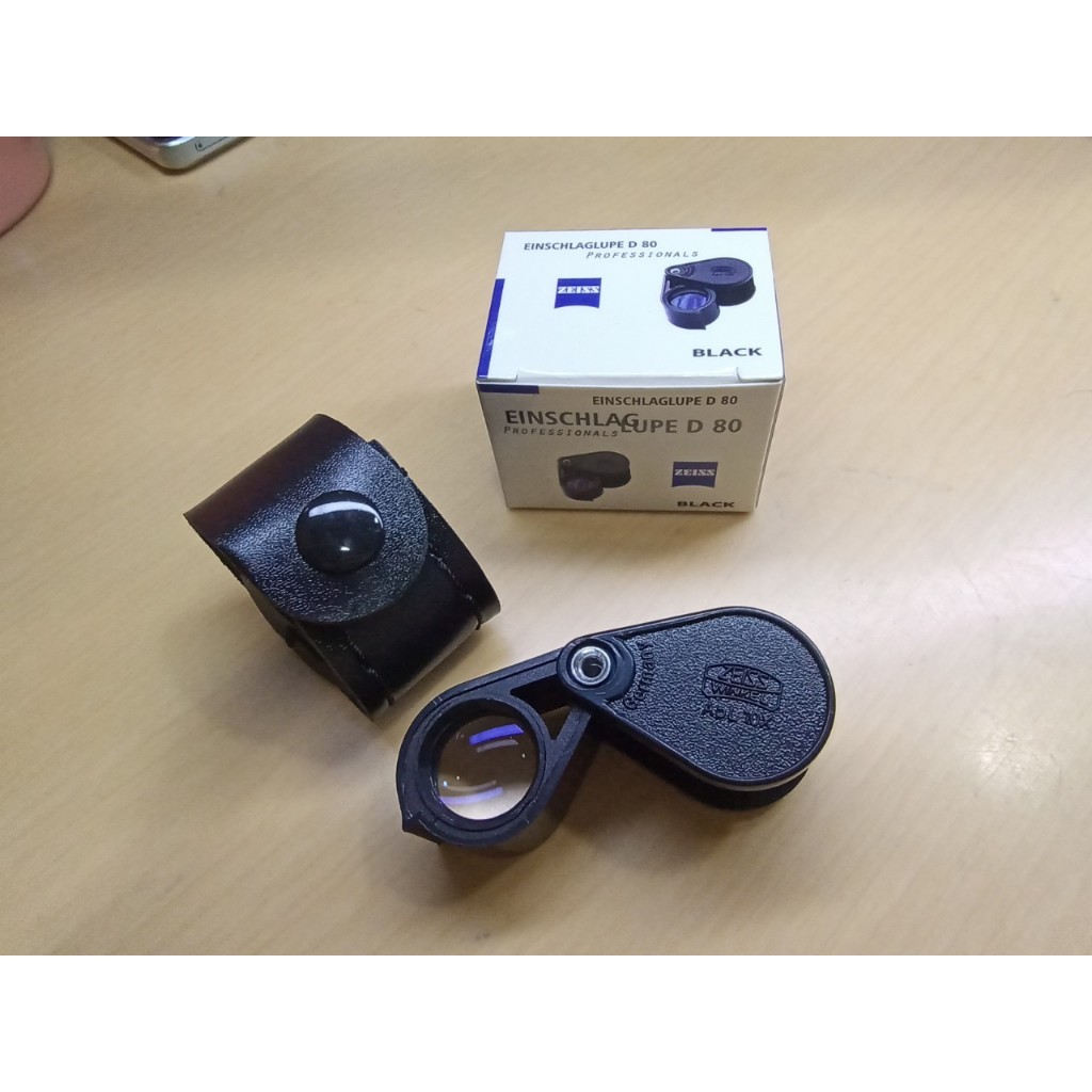 กล้องส่องพระ/ส่องเพชร​ ​มืออาชีพ​ Zeiss​ winkel​ D80 Triplet Lens  สีดำทมิฬ​ 10x18mm เลนส์แก้ว 3ชั้น