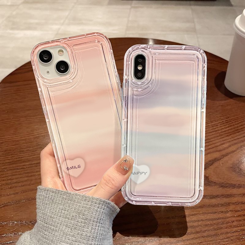 สำหรับ for iPhone 17 11 13 16 14 15 12 Pro Max 6S 7 8 Plus X XR XS MAX SE2022 เคสนิ่มใสถุงลมนิรภัยกันกระแทกการ์ตูนน่ารัก