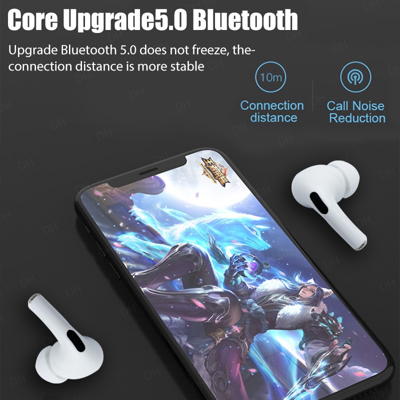 หูฟังไร้สาย Pro 3 Touch ควบคุมการเชื่อมต่อ Bluetooth 5.0 ชุดหูฟังแบบสเตอริโอกันน้ำได้ 9 D หูฟังไร้สายจริงสำหรับ ที่อุดหู