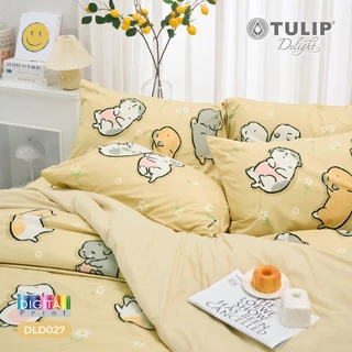 TULIP Delight หมาจ๋า DLD027 Dogplease ลิขสิทธิ์แท้หมาจ๋า ชุดผ้าปูที่นอน ผ้านวม พิมพ์ดิจิตอล