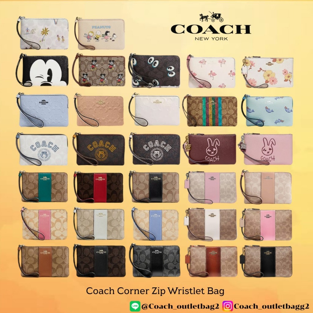 COACH 58035 CORNER ZIP WRISTLET