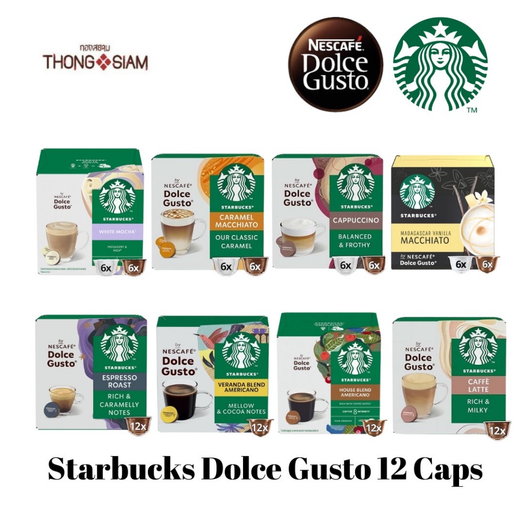 ล็อตใหม่ Starbucks by Nescafe Dolce Gusto แคปซูลกาแฟ Starbucks **สินค้านำเข้าจาก EU **03/2026-10/2026