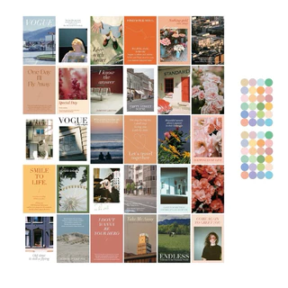💥จัดส่งไว💥(391)โปสการ์ดตกแต่งห้อง 30 แผ่น