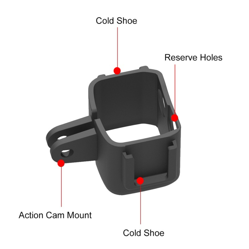 PULUZ เคส เฟรม มีขา สำหรับ DJI OSMO POCKET3 มีช่อง Cold Shoe plastic frame Extension Bracket for DJI OSMO POCKET3  เ