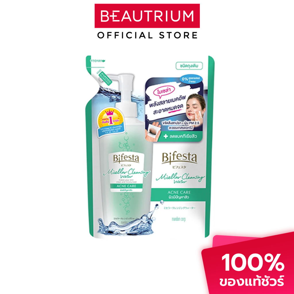 BIFESTA Micellar Cleansing Water Acne Care (Refill) ที่เช็ดเครื่องสำอาง 360ml