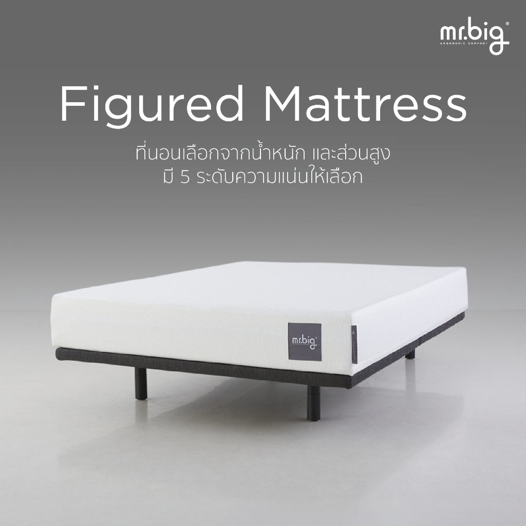 [ ฟรีของเเถมทุกออเดอร์ ] mr.big Figured Mattress ที่นอนที่เลือกด้วย น้ำหนัก ส่วนสูง และรูปร่างของคุณ