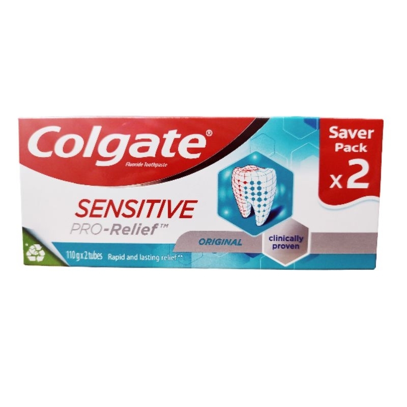 2 หลอด ยาสีฟัน Colgate คอลเกต เซนซิทีฟ โปรรีลีฟ ออริจินัล ครีม 110 กรัม x 2 Sensitive Pro Relief Original