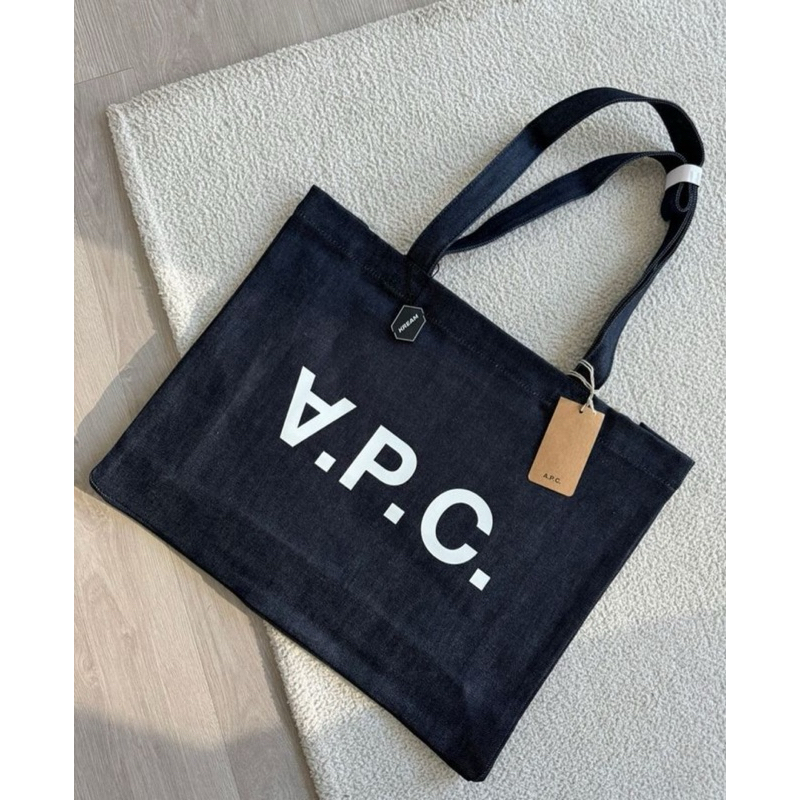 🚀พรีออเดอร์ A.P.C. Denim Logo Tote Bag