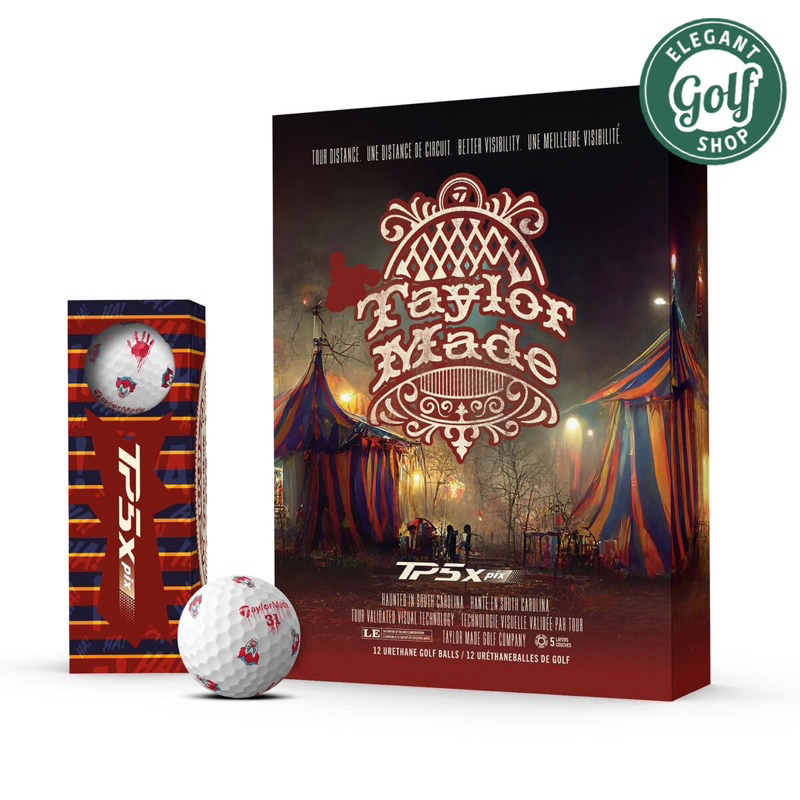 (ส่งไวที่สุดในช๊อปปี้)⛳️ลูกกอล์ฟTP5X PIX NIGHTMARE CIRCUS 👻HALLOWEEN COLLECTION🎃