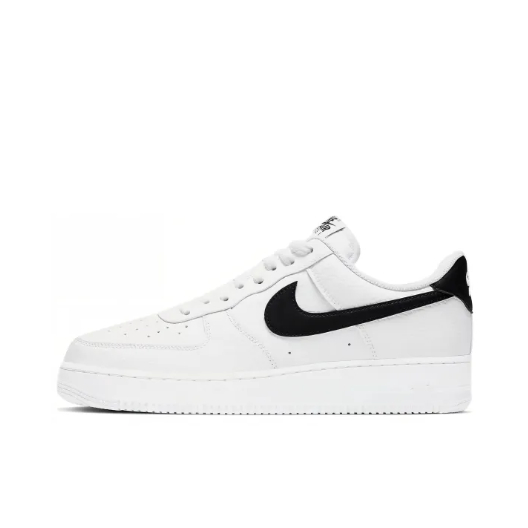 【ของแท้ 】Flat Shoes Nike Air Force 1 "White and Black" Low รองเท้าส้นเตี้ย CT2302-100