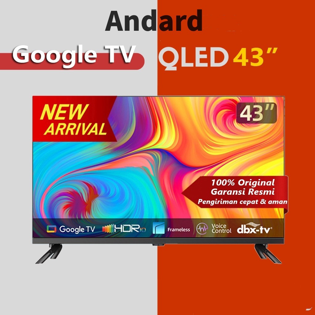 Andard ทีวี 43 นิ้ว  สมาร์ททีวี Android Smart FHD wifi ดิจิตอลทีวี ทีวีราคาถูกๆ youtube NETFLIX