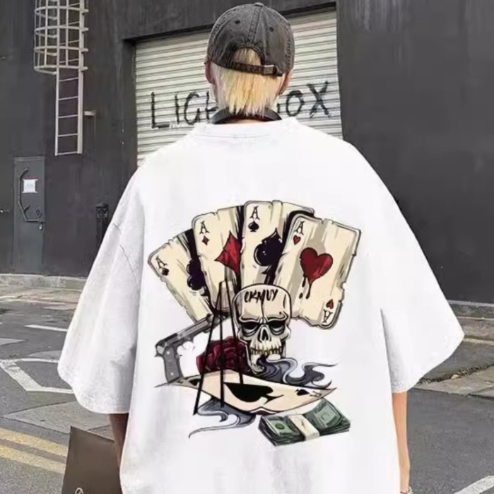 【UT】เสื้อยืดขนาดบวก ผู้ชาย OVERSIZE ลาย "กับผึ้ง" ผ้า cotton 100% ถนน แนวโน้ม เสื้อยืดแขนสั้น 3XL
