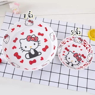 พร้อมส่ง💕 ชามเมลามีน (5นิ้ว) กลม/เหลี่ยม จานลายการ์ตูน จานชามเด็ก ใส่ขนม ผลไม้ ของว่าง | Bluerubystore