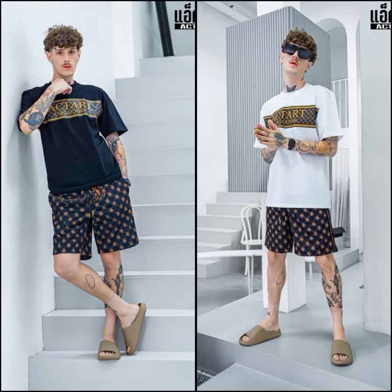 ชุดเซ็ท Set ACTART Super Gold   #คอตเท่#ของมันต้องมี #Newcollection เสื้อ + กางเกง #ขายยกเซ็ท