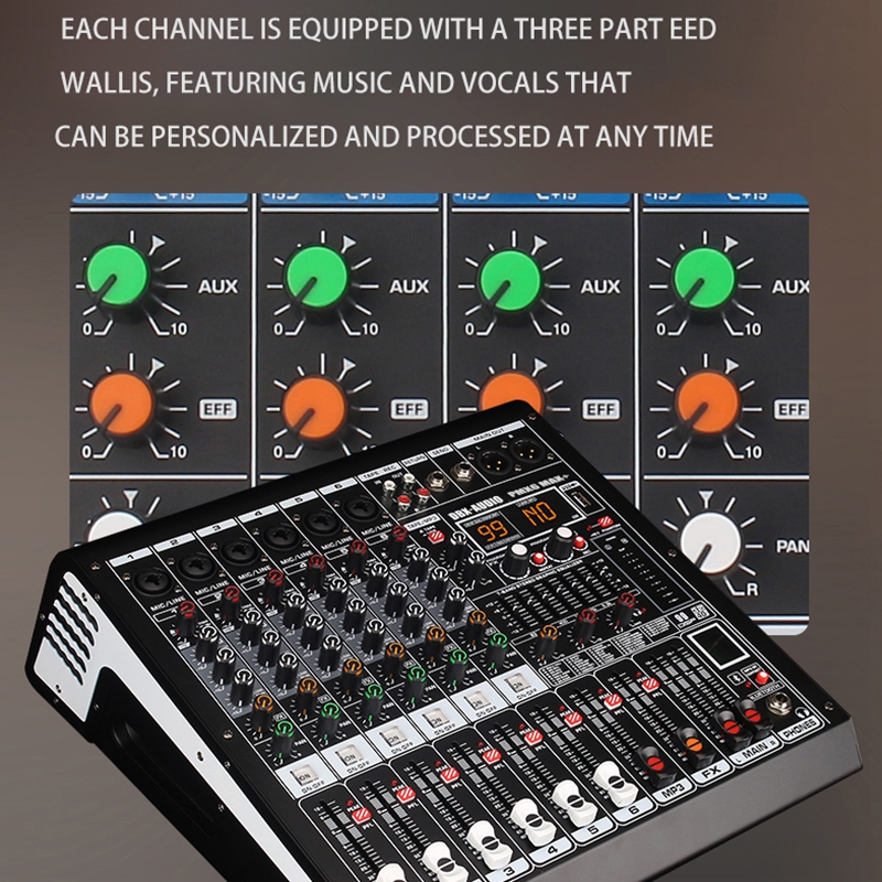 DBX-AUDIO PMX4/6/8MAX+ มิกเซอร์, การเชื่อมต่อบลูทูธ, มิกเซอร์พลังงานในตัว 4/6/8 ช่อง