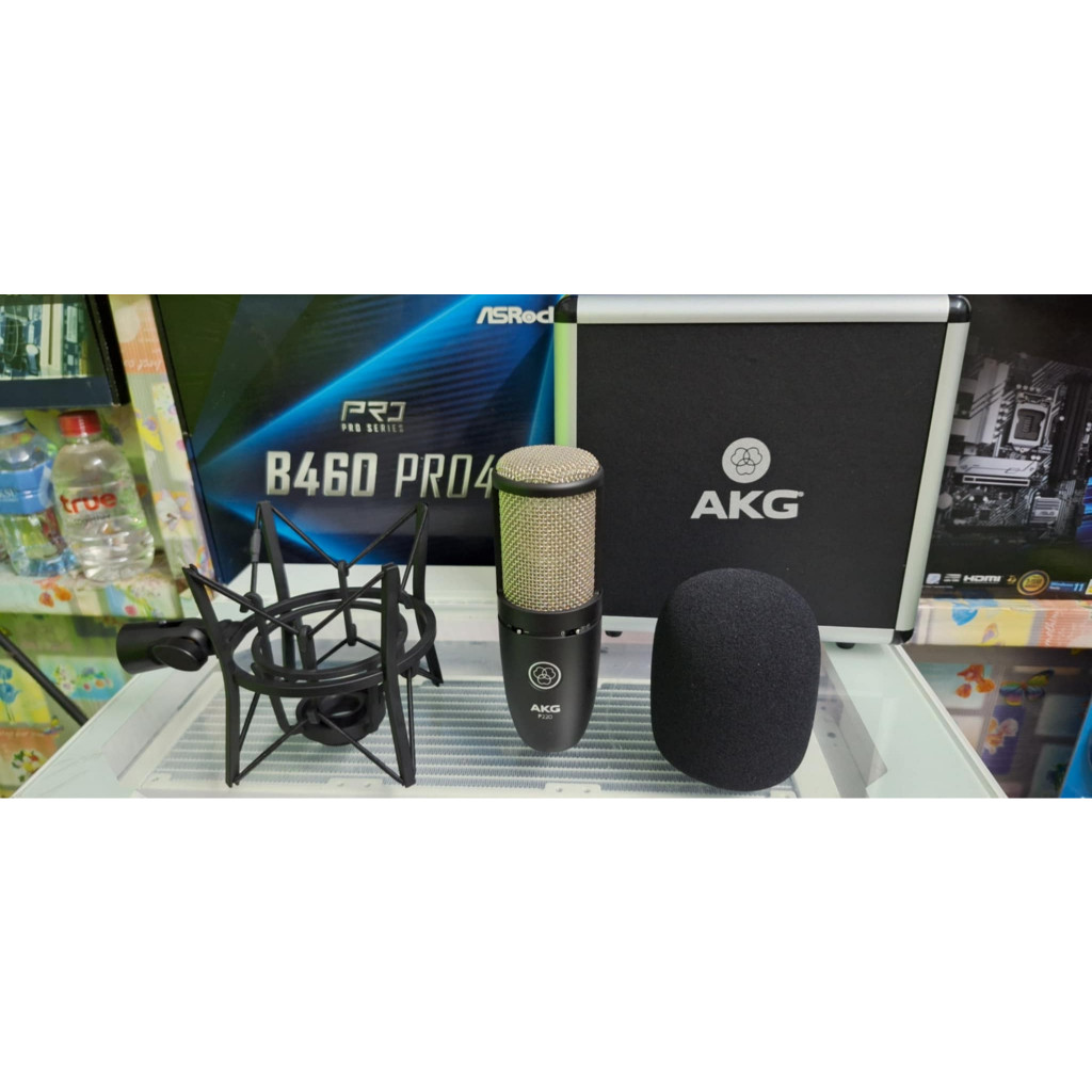 AKG P220 ไมค์ Condenser Microphone ไมโครโฟนบันทึกเสียง คุณภาพสูง ✅สภาพใหม่ของใช้รีวิว✅